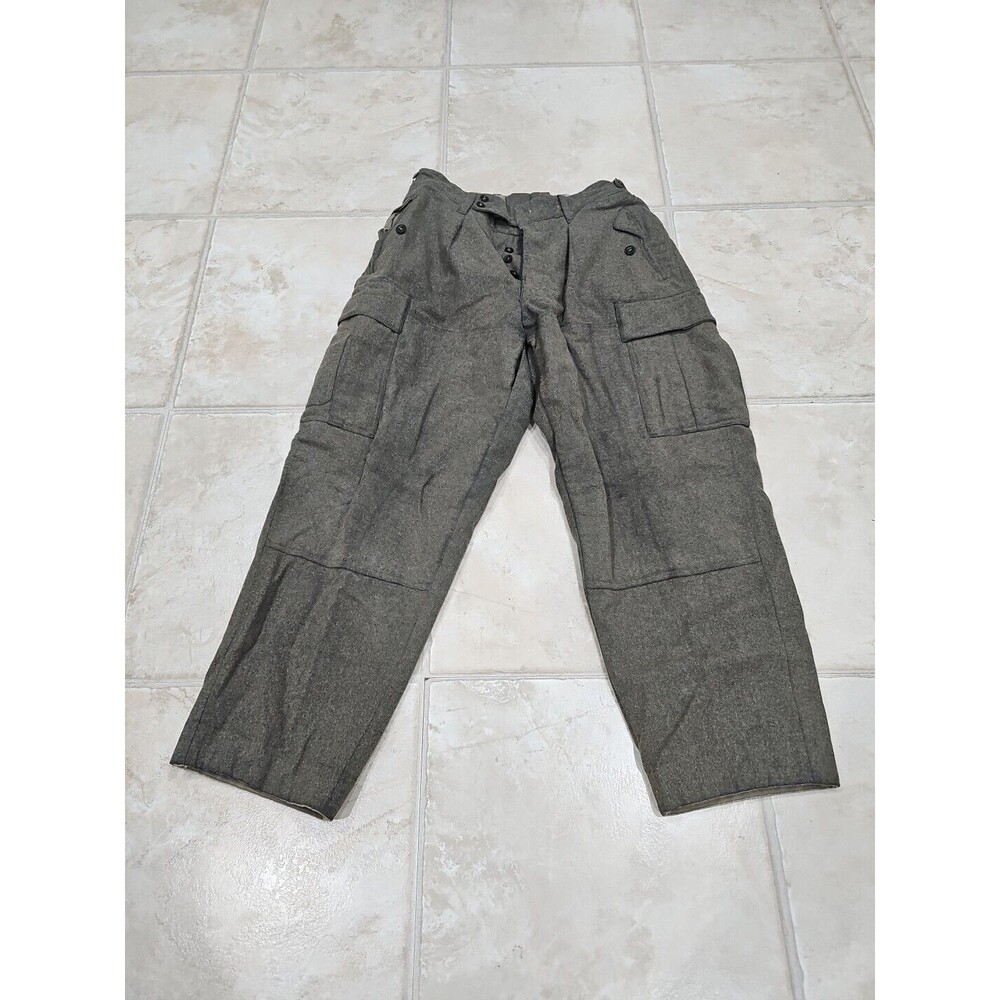 Alois Heiss KG Pants 32x30 German Military Army Wool Cargo Trouser 1960s